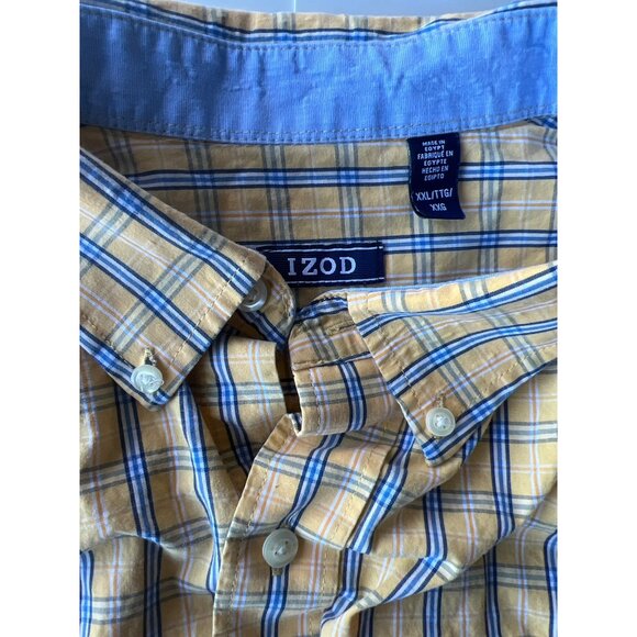 Izod Plaid Button Front Casual Shirt Mens 2XL - Picture 3 of 8